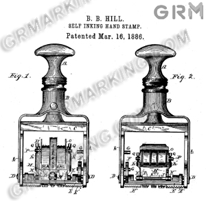 B.B.Hill self-inking stamp 1886